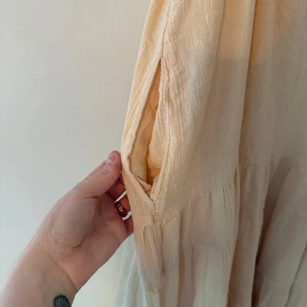 Free People Endless Summer Caught in Motion Cotton Linen Maxi Dress Size Large‎ - Image 7