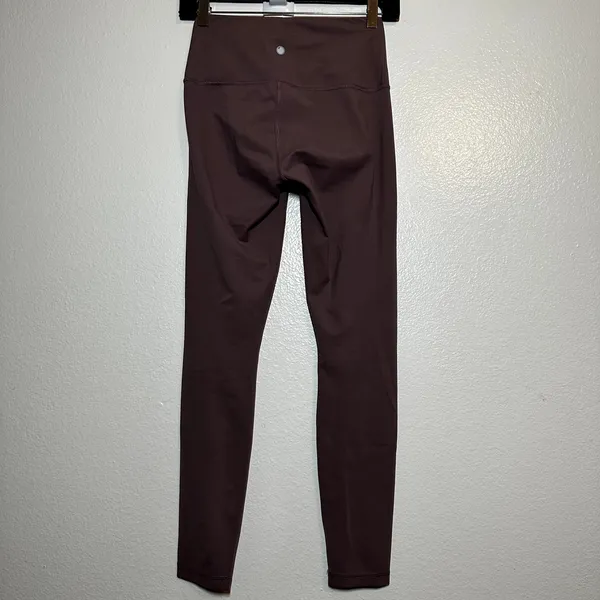 Yogalicious Lux Ankle Leggings High Rise Side Pocket Elastic Waistband Mauve XS - Image 5