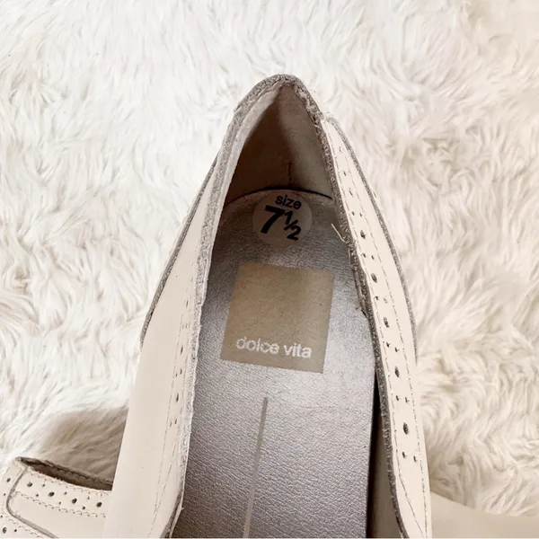 DOLCE VITA Jhenee Platform Loafer Sneakers Size 7.5 Beige Cream Slip On Casual‎ - Image 4