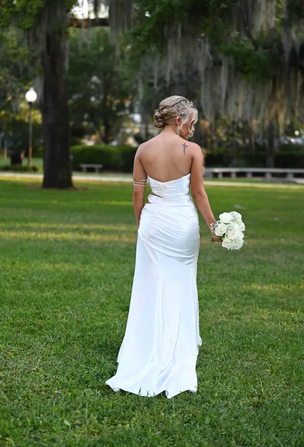 Sherri Hill Prom Dress White - Image 3