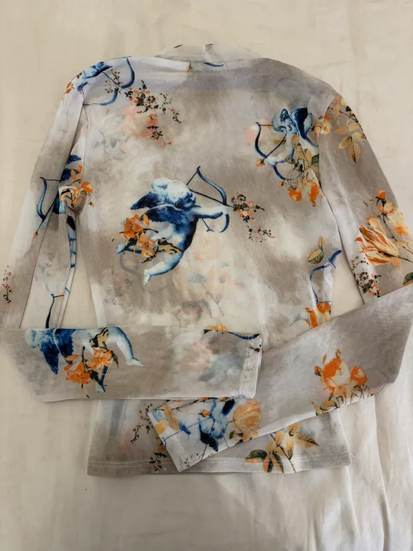 Long Sleeve Mesh Top - Image 5