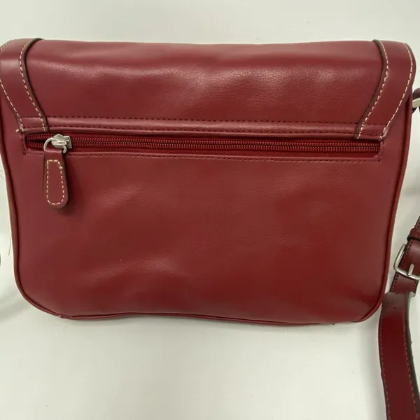 Liz Claiborne Women's Red Leather Purse Shoulder Bag - Image 4