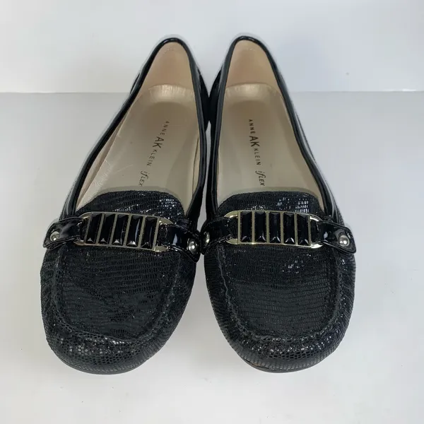 Anne Klein Iflex Women's Shoes Sz 8M Black Moccasin Loafers Flat Comfort - Image 4