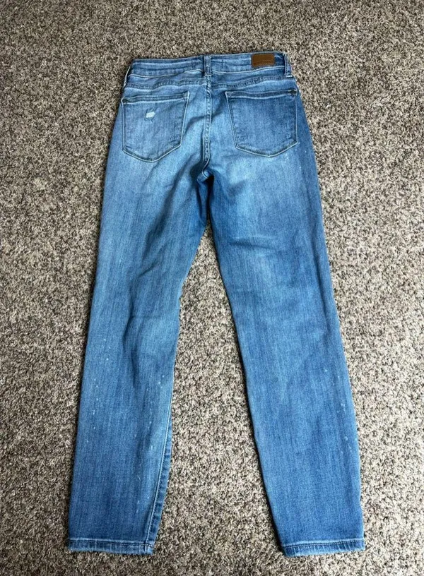 JUDY BLUE Jeans Shredding Up My Life Relaxed Fit Distressed Style JB8273MD 26 - Image 3