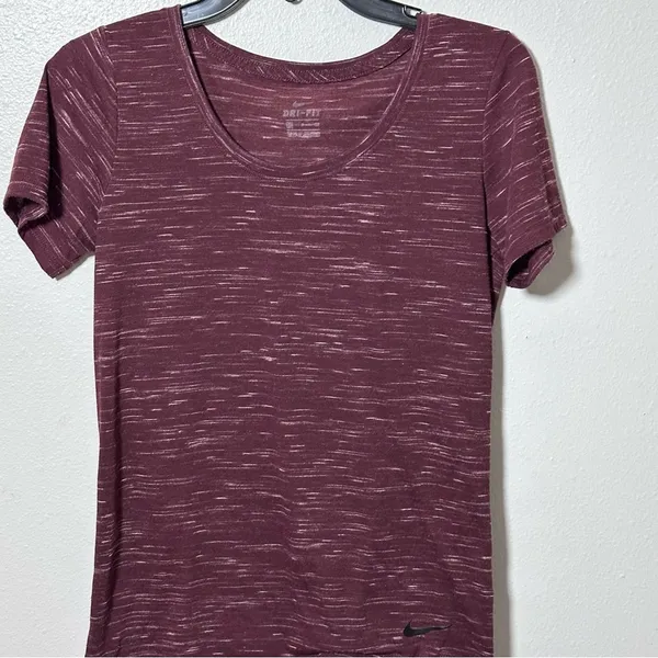 Nike Women Maroon‎ Athletic Basic Dri-Fit shirt size small - Image 2
