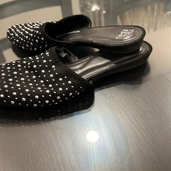 Loafer black and silver stud Size 7.5 - Image 2