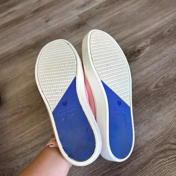 rothy’s RETIRED RARE the sneaker coral pink slip-on shoes limited edition 8 - Image 12