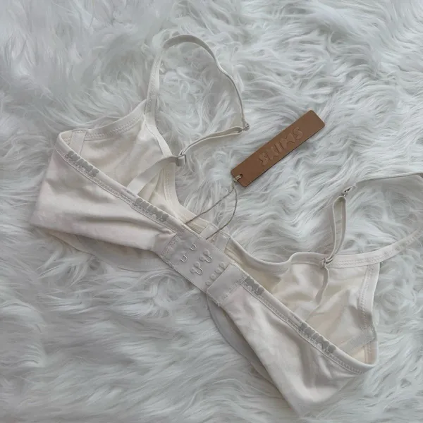 Skims Cotton Logo Demi Bra Marble Size 32C - Image 6