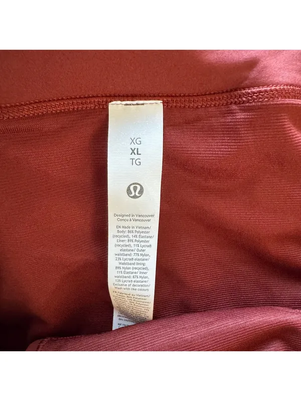 Lululemon Speed Up Short High Rise 2.5” Mesh Vent Cranberry Charm Size XL/12 NWT - Image 5