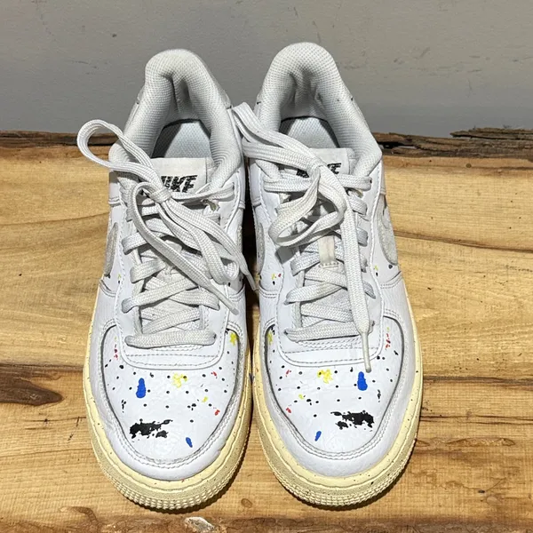 Nike Air Force 1 paint Splatter Size Youth 6/woman’s 7.5‎ B36 - Image 5