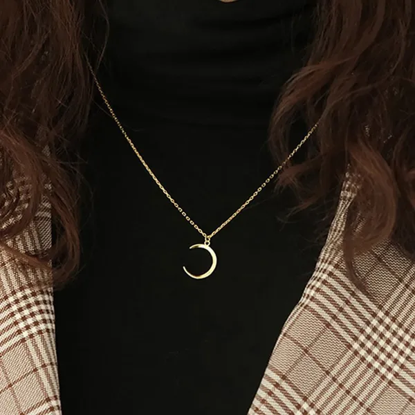 Boutique NWT Crescent Moon Necklace | Yellow‎ Gold Filled - Image 9