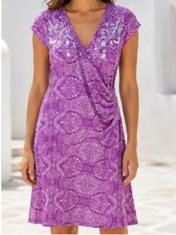 NWOT Athleta Nectar Faux Wrap Dress Purple Size Large - Image 2