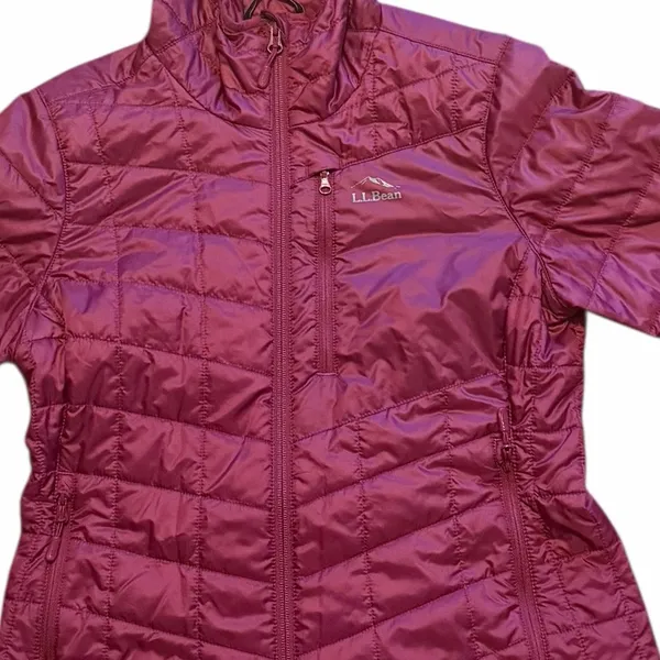 L.L. Bean Women’s Primaloft Packaway hooded jacket XS Peitte Raspberry Pink - Image 7