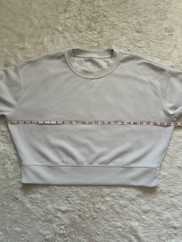 Lululemon Sweatshirt Softstreme Perfectly Oversized Cropped Crew Pullover Sz 8 - Image 9