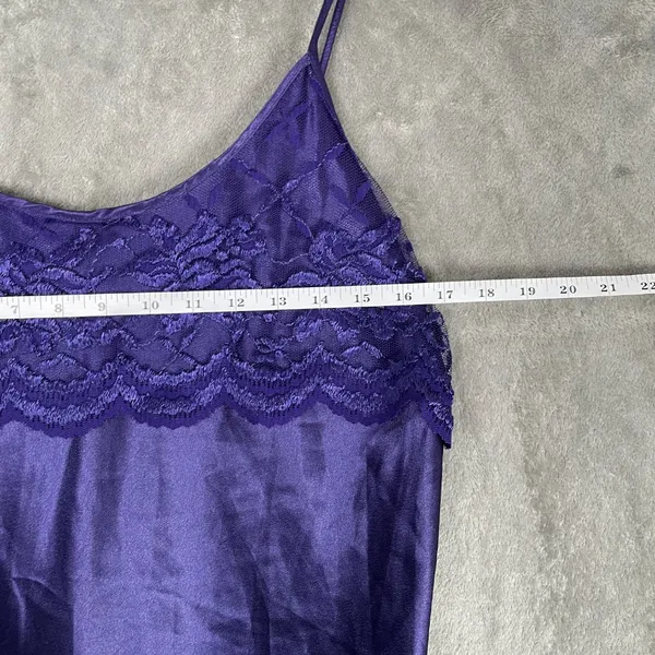Private Luxuries Floral Slip Mini Dress Women's M Purple Satin Y2K Whimsy Fairy - Image 7