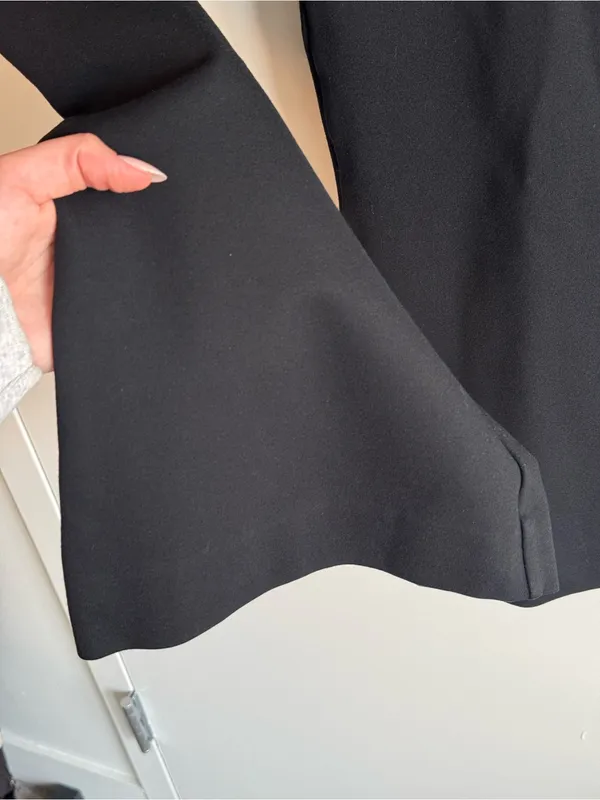 Anthropologie Maeve The Naomi Ponte Wide-Leg Flare Pants Black 2 - Image 5