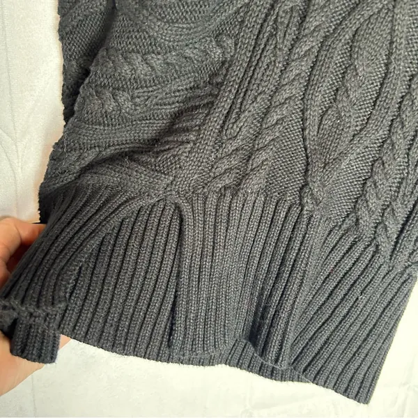 NWOT‎ Modern Citizen Black Chunky Knit Long Sleeve Cable Knit Fitted Sweater Sm - Image 4