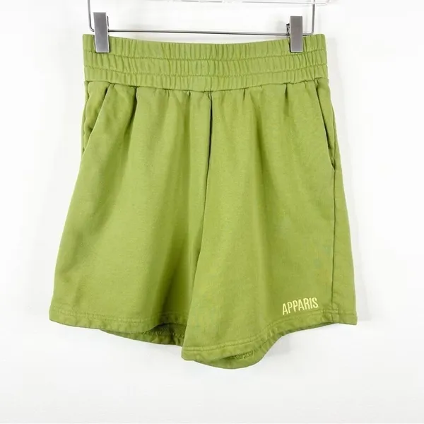 Apparis Julianna Pull-On Sweat Shorts Women's S Green Athleisure Lounge‎ - Image 3