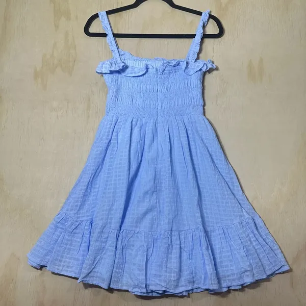 Indikah Tamika Blue Mini Flowy Dress‎ Women’s Size Large NWT - Image 5