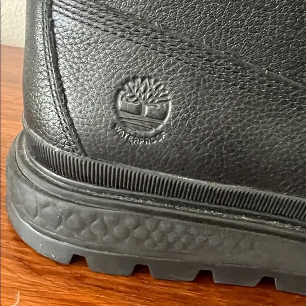 Timberland Ray City Black Combat Boots Lug Sole Leather Women’s 9.5 A2JNY - Image 6