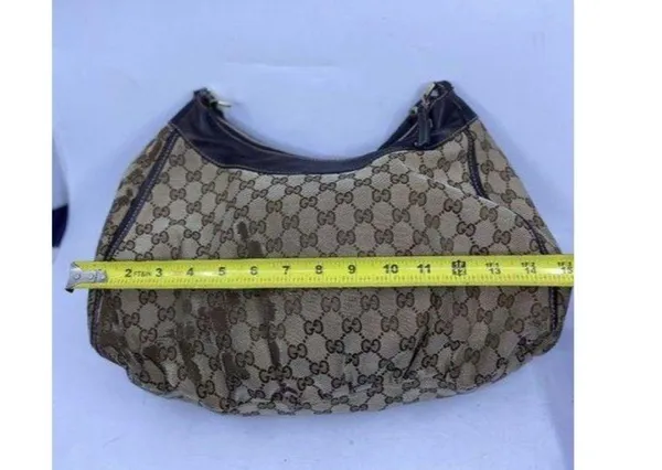 Gucci tote all over logo beige brown jacquard fabr - Image 4