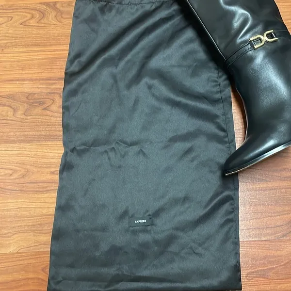 Express leather buckle heeled tall boots size 9 - Image 14