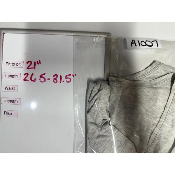 Lululemon Knot A Problem Tank‎ Top Women Sz 12 Split/Tie Front Gray Pima Cotton - Image 7