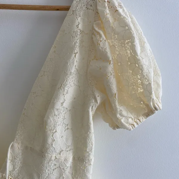 Windsor Cream Lace Midi Dress - Image 5