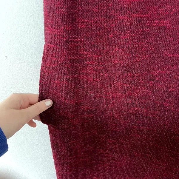 LOFT‎ red dress short sleeves modest style holiday christmas knit warm pockets - Image 4