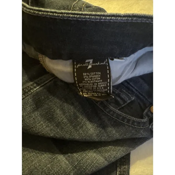 7 FOR ALL MANKIND Women jeans A Pocket Stretch Flare Mid Rise sz 31 - Image 13