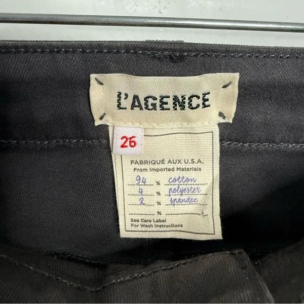 NWT L'agence‎ Margot High Rise Skinny Greystone Coated Jean Size 26 Minimalist - Image 6