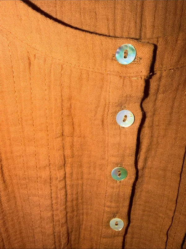 Jodifl Boho Western cotton Mini Dress in terracotta M - Image 4