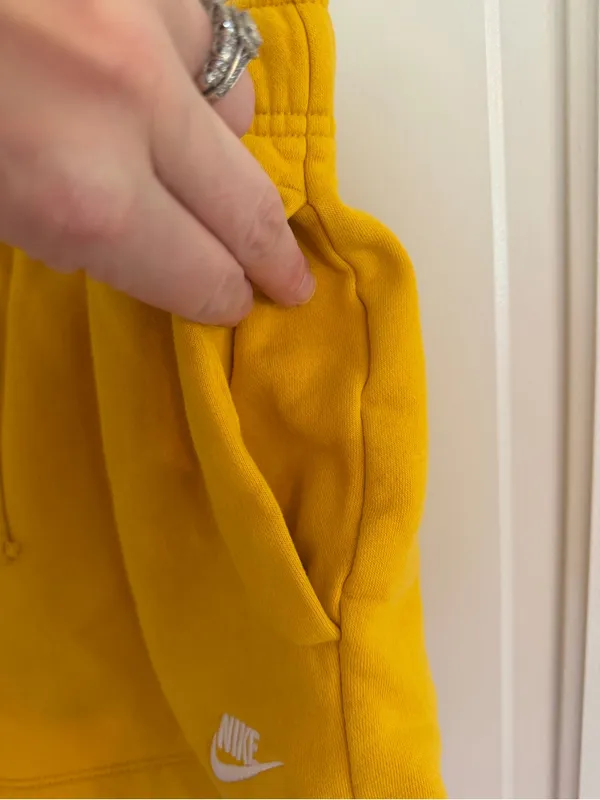Nike Sportswear Club Fleece Mustard‎ Yellow Shorts Women’s M - Image 3