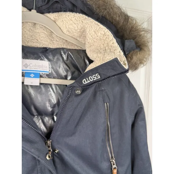 Columbia Barlow Pass 550 Turbo Down Faux Fur Hooded Women’s Coat Jacket M - Image 2