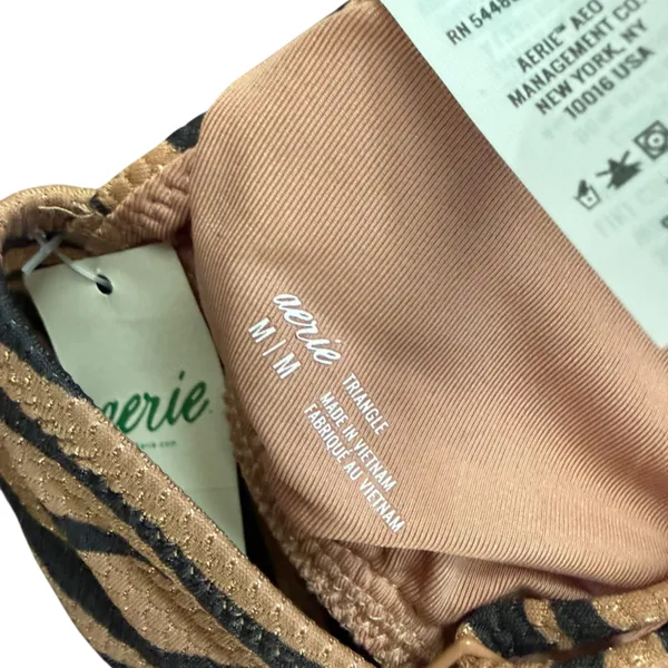 Aerie Womens Tiger Pique Triangle Bikini Swim Top - Image 6