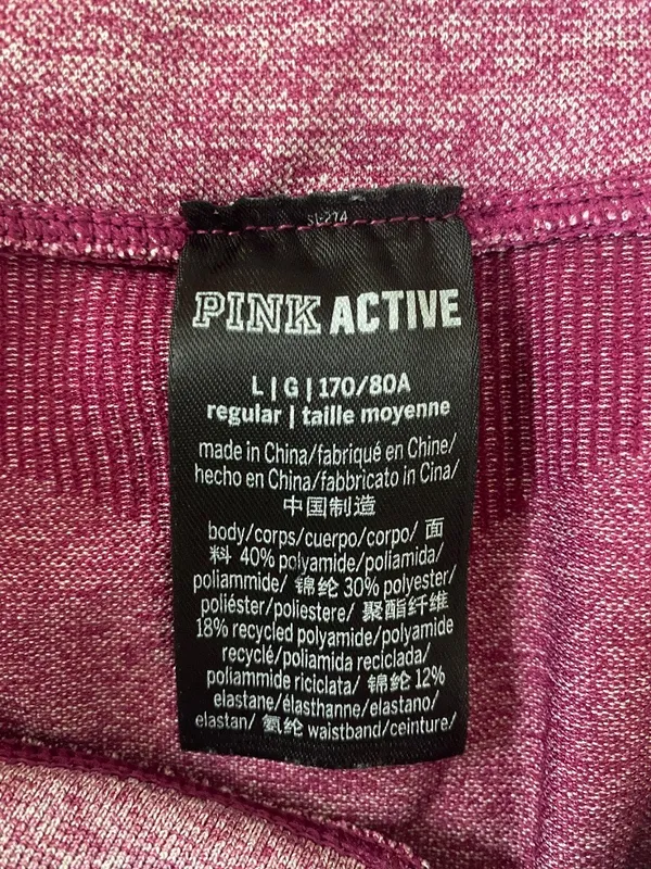 Victoria’s Secret PINK ACTIVE Seamless Leggings Women’s Large Pink High Waist - Image 4