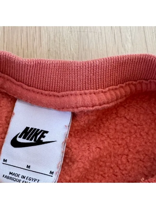 Nike Orange Cropped Sweatshirt Sweater Size Medium - Image 5