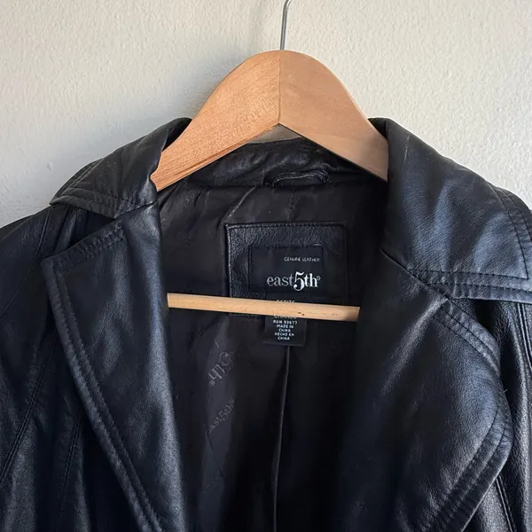 Leather jacket Black Size L - Image 2