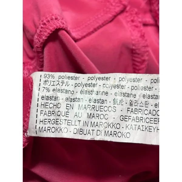 ZARA Pink Draped Long Sleeve Crew Neck Fitted Bodycon One Piece Bodysuit Top M - Image 4