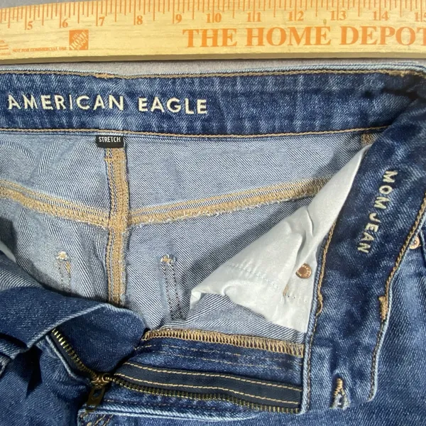 American Eagle Mom Jean 4 Stretch Crop Ankle Denim Mid Rise Trendy Y2K Summer‎ - Image 7