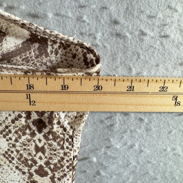 1397 |‎ White House Black Market Snake Print Cocktail Slip Dress Brown Womens M - Image 5