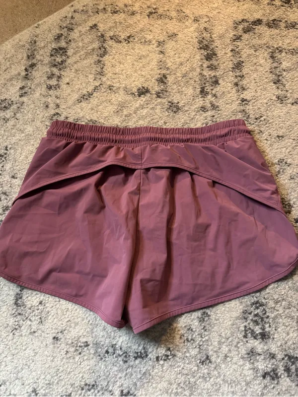 Women's Athletic Running Shorts in Mauve Pink with Drawstring - Image 5