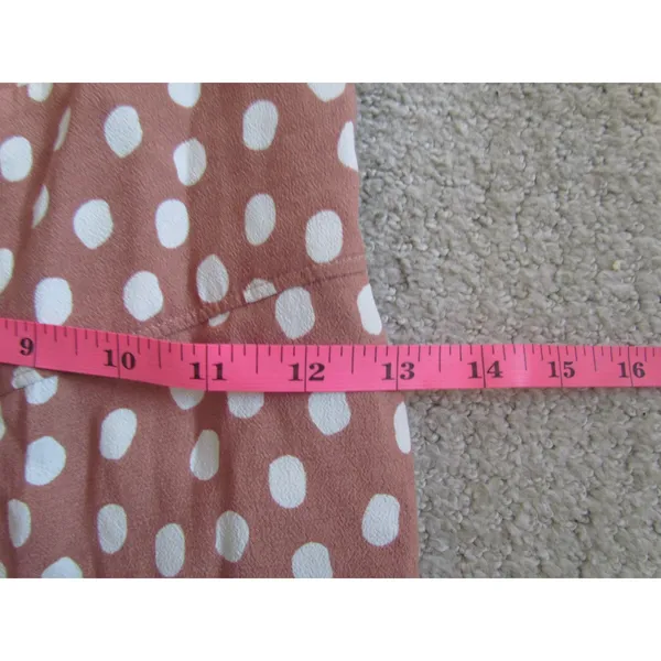 Abercrombie & Fitch Jumpsuit XS Mauve Polka Dot Halter Wide Leg Boho Summer - Image 4