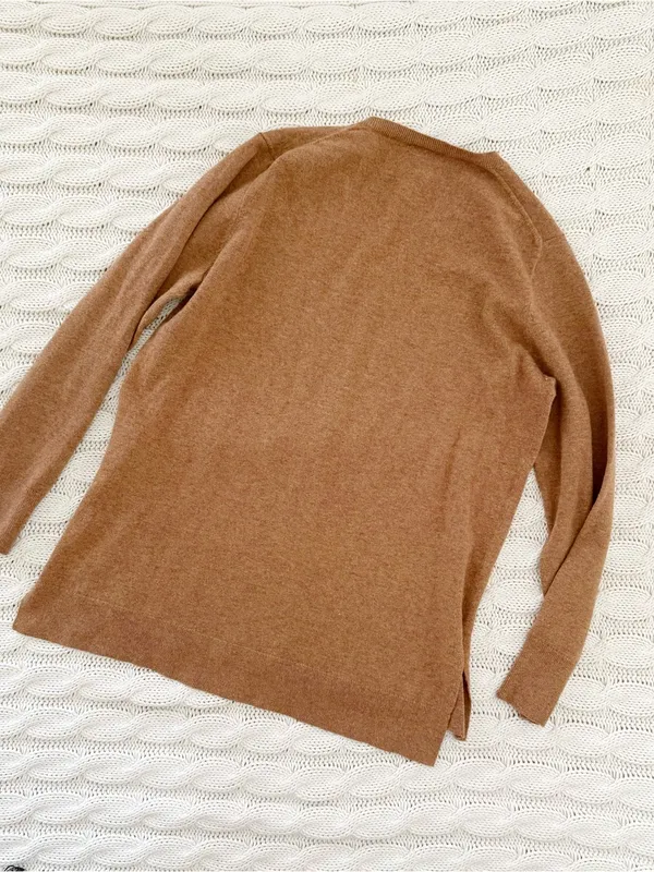 J. Crew Camel V-Neck Tunic Sweater - Image 3