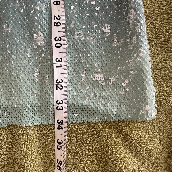 Zara sequins Gradient Short Sleeve t-shirt Dress summer party wedding casual M - Image 3