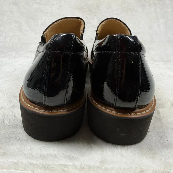 Naturalizer Effie Black Patent Leather Platform Loafers Womens 11W Wide EFFIE - Image 4