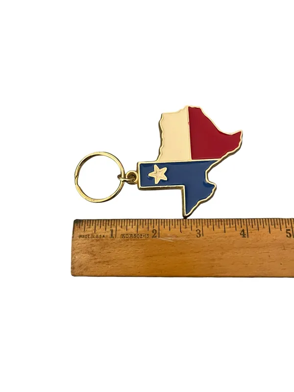 Texas Shaped Keychain Enamel Metal State Flag Design Lone Star - Image 8