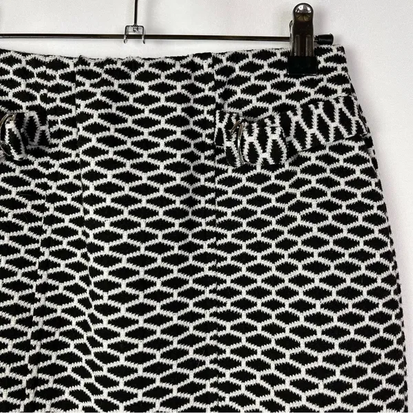 Joe B by Joe Benbasset‎ Black & White Printed Knit Pencil Skirt S - Image 3