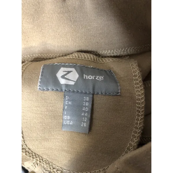 Horze Womens Equestrian Riding Breeches Tan Beige Knee Patch Pants USA 26 - Image 4