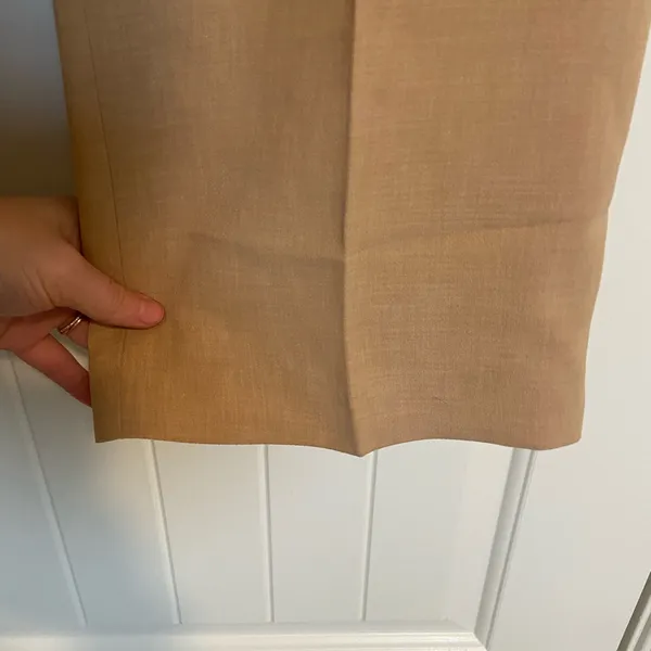 NWOT Kasper women’s tan flat front polyester straight leg dress pants size 10‎ - Image 4